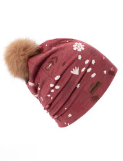 Tuque à pompon avec motifs